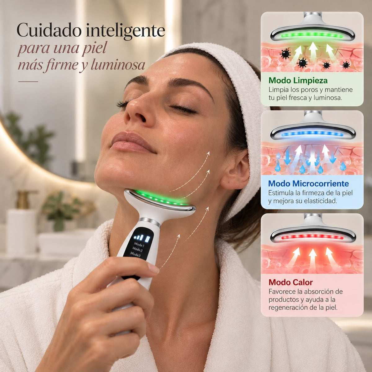 Modos del masajeador facial Lifta